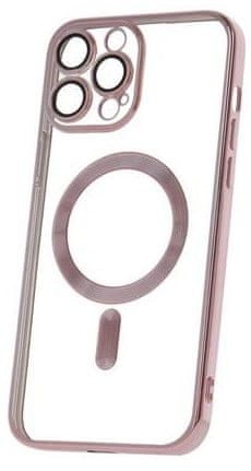 Forever Silikónové TPU puzdro Mag Color Chrome pre iPhone 13 Pro Max ružovo zlaté (TPUAPIP13PMMCCTFOGO)